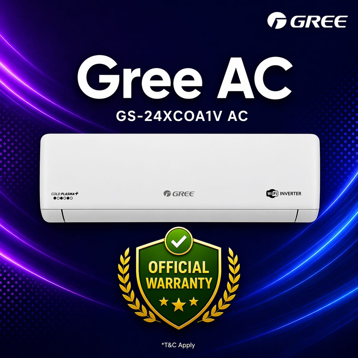 Gree Cosmo 2 Ton Inverter Split Type Air Conditioner (GS-24XCOA1V)