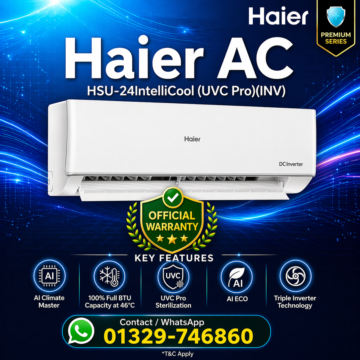 Haier IntelliCool Inverter Pro HSU-24IntelliCool (UVC Pro)(INV)