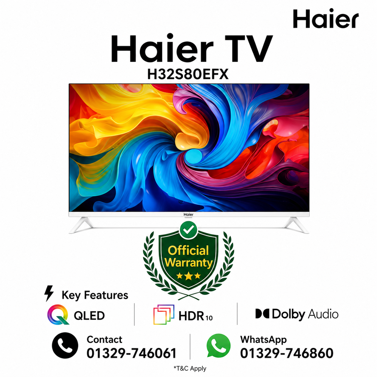 Haier 32 Inch QLED FHD Google TV (H32S80EFX)