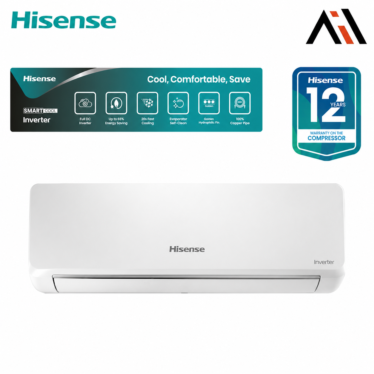 Hisense 1 Ton Full DC Inverter AC AS12TW4RYETD00BU