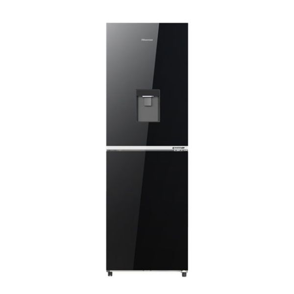 Hisense 270L BMF Inverter Glass Door with Dispenser Refrigerator RB1G270NM Mirror Black