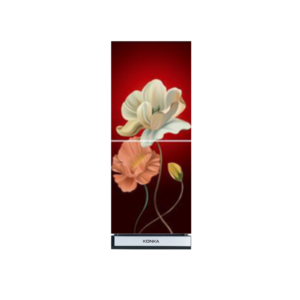 KONKA Refrigerator-KRT-165HGB-165 LTR-Upper Freezer-3D RED MAGNOLIA